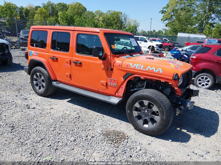 2018 Jeep Wrangler / VIN 1C4HJXEG6JW245740 IAAI salvage auction — FRONT END, Salvage (West Virginia), sold $8,100 on 2026-07-29 (photo 1)