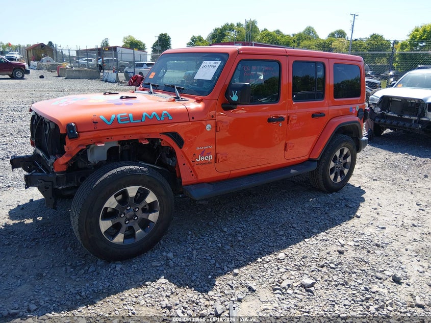 2018 Jeep Wrangler / VIN 1C4HJXEG6JW245740 IAAI salvage auction — FRONT END, Salvage (West Virginia), sold $8,100 on 2026-07-29 (photo 2)