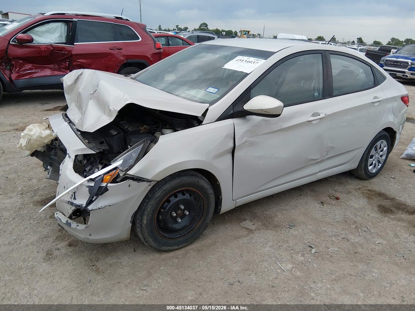 2016 Hyundai Accent VIN KMHCT4AE1GU129501 IAAI salvage auction — FRONT END, Salvage (Texas), sold $375 on 2026-07-07 (photo 2)