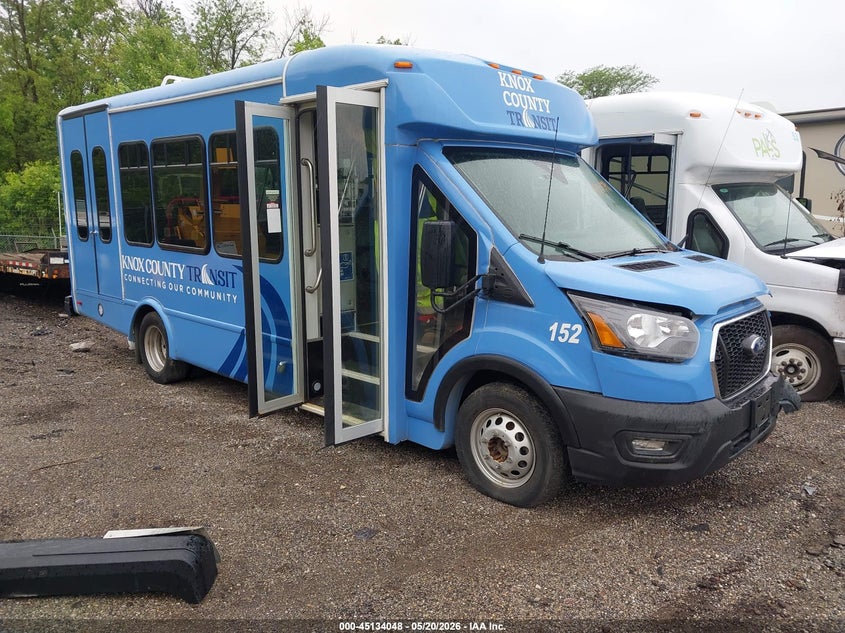 2023 Ford Transit-350 VIN 1FDEU6PG9PKB72361 IAAI salvage auction — LEFT FRONT, Salvage (Ohio), sold $7,550 on 2026-07-08 (photo 1)