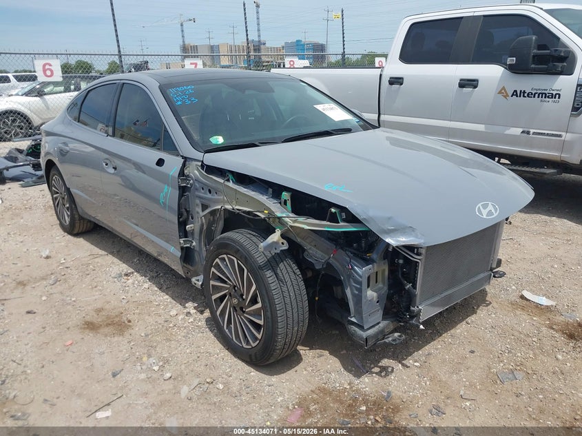 2025 Hyundai Sonata VIN KMHL54JJ9SA109594 IAAI salvage auction — FRONT END, Original (Texas), sold $11,200 on 2026-07-27 (photo 1)
