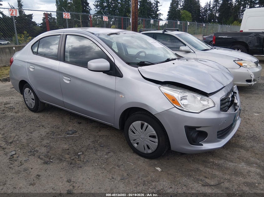 2017 Mitsubishi Mirage VIN ML32F3FJ9HHF05370 IAAI salvage auction — FRONT END, Bill Of Sale (Washington), sold $1,050 on 2026-07-29 (photo 1)