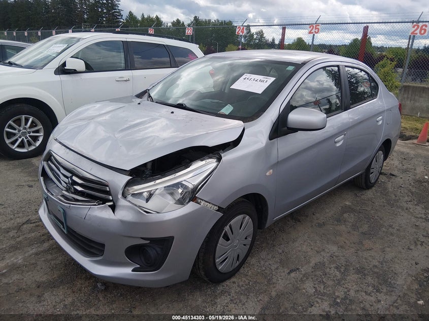 2017 Mitsubishi Mirage VIN ML32F3FJ9HHF05370 IAAI salvage auction — FRONT END, Bill Of Sale (Washington), sold $1,050 on 2026-07-29 (photo 2)