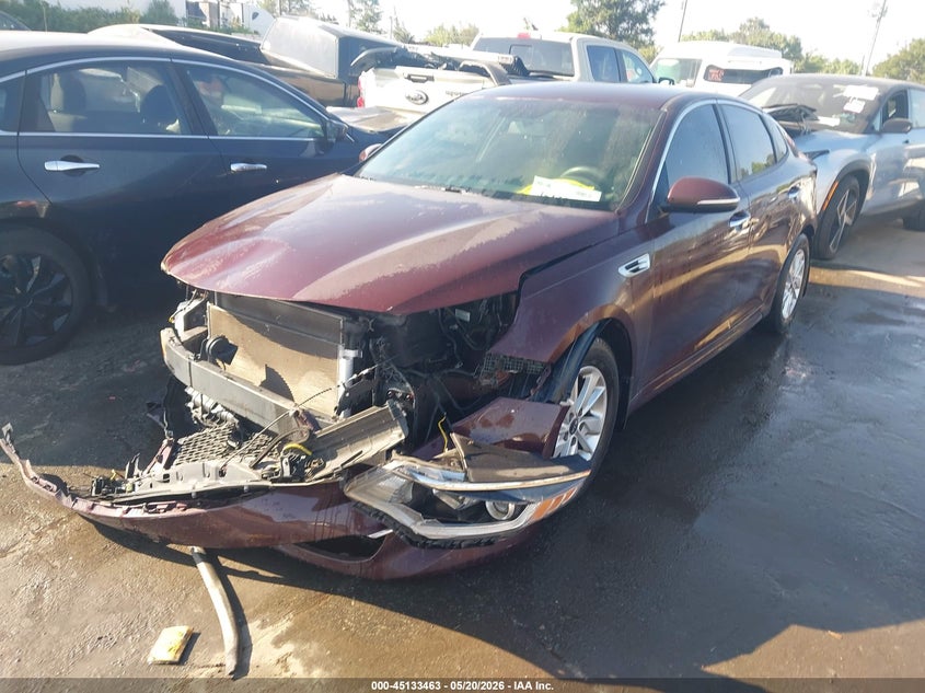 2017 Kia Optima VIN 5XXGT4L31HG127126 IAAI salvage auction — FRONT & REAR, Salvage (North Carolina), sold $1,200 on 2026-07-13 (photo 2)