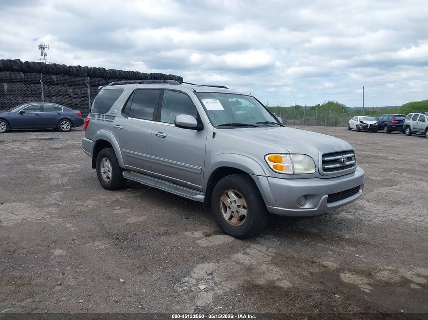 2001 Toyota Sequoia VIN 5TDBT48A91S009122 IAAI salvage auction — NORMAL WEAR, Salvage (Texas), sold $625 on 2026-07-24 (photo 1)