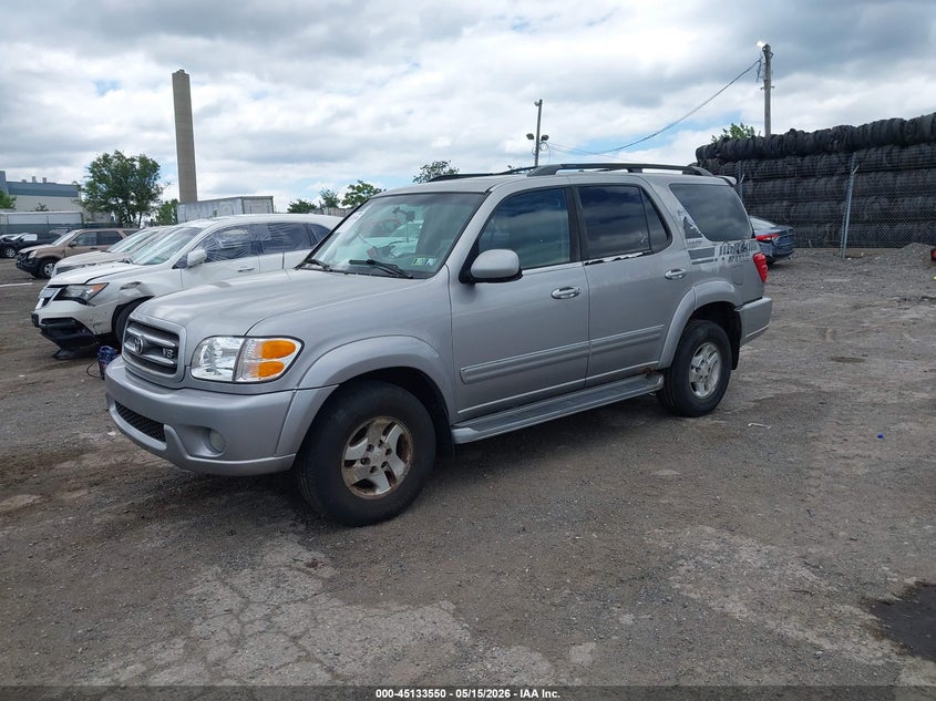 2001 Toyota Sequoia VIN 5TDBT48A91S009122 IAAI salvage auction — NORMAL WEAR, Salvage (Texas), sold $625 on 2026-07-24 (photo 2)