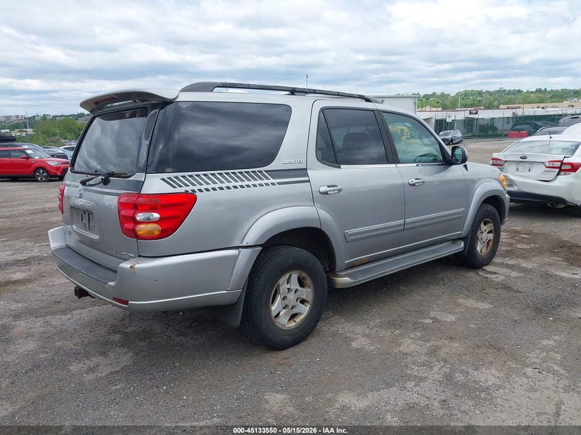 2001 Toyota Sequoia VIN 5TDBT48A91S009122 IAAI salvage auction — NORMAL WEAR, Salvage (Texas), sold $625 on 2026-07-24 (photo 4)