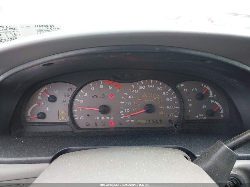 2001 Toyota Sequoia VIN 5TDBT48A91S009122 IAAI salvage auction — NORMAL WEAR, Salvage (Texas), sold $625 on 2026-07-24 (photo 7)