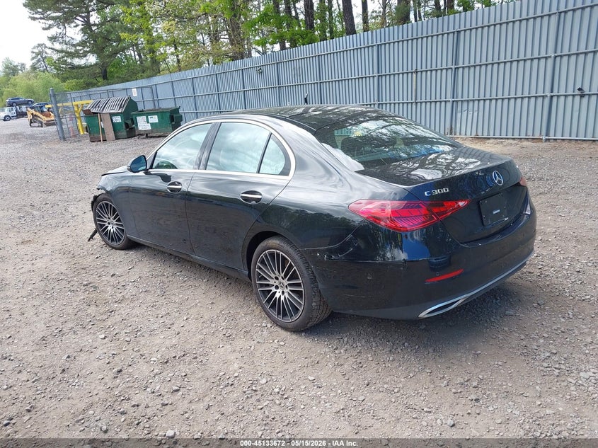 2025 Mercedes-benz C-klasse VIN W1KAF4HB2SR242941 IAAI salvage auction — FRONT END, Salvage (New Jersey), sold $12,500 on 2026-07-15 (photo 3)