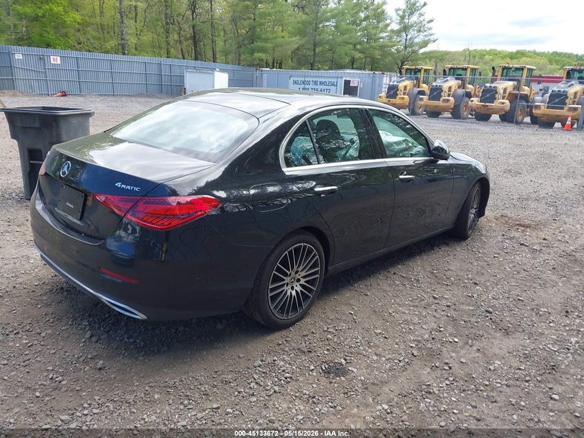 2025 Mercedes-benz C-klasse VIN W1KAF4HB2SR242941 IAAI salvage auction — FRONT END, Salvage (New Jersey), sold $12,500 on 2026-07-15 (photo 4)