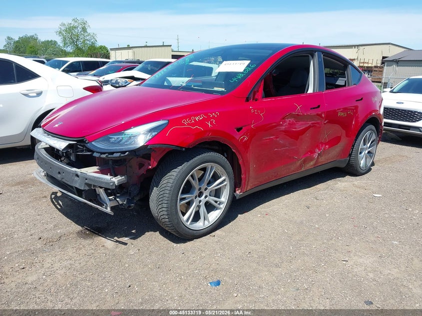 2022 Tesla Model y VIN 7SAYGDEE6NF442626 IAAI salvage auction — ALL OVER, Clear (Michigan), sold $8,600 on 2026-07-10 (photo 2)
