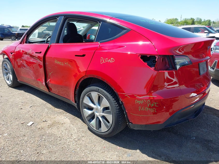 2022 Tesla Model y VIN 7SAYGDEE6NF442626 IAAI salvage auction — ALL OVER, Clear (Michigan), sold $8,600 on 2026-07-10 (photo 3)