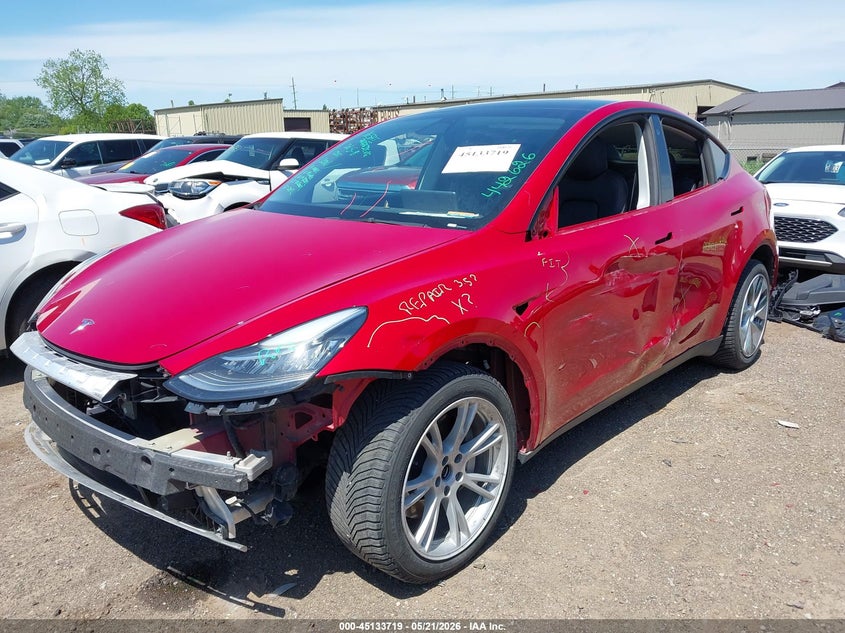 2022 Tesla Model y VIN 7SAYGDEE6NF442626 IAAI salvage auction — ALL OVER, Clear (Michigan), sold $8,600 on 2026-07-10 (photo 6)