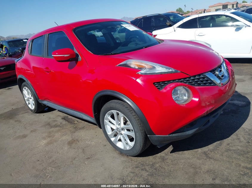 2015 Nissan Juke VIN JN8AF5MR5FT509215 IAAI salvage auction — LEFT FRONT, Salvage (Arizona), sold $1,700 on 2026-07-28 (photo 1)