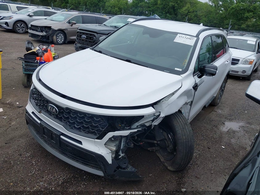 2021 Kia Sorento VIN 5XYRLDLC3MG021078 IAAI salvage auction — LEFT FRONT, Salvage (Iowa), sold $25 on 2026-07-27 (photo 2)