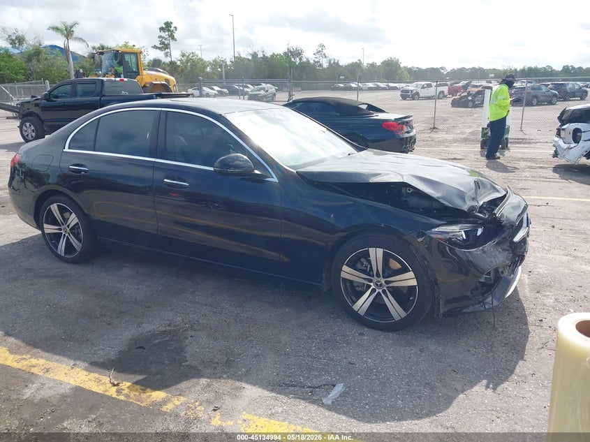 2025 Mercedes-benz C-klasse VIN W1KAF4GB0SR255088 IAAI salvage auction — RIGHT FRONT, Rebuildable (Florida), sold $18,950 on 2026-07-13 (photo 1)