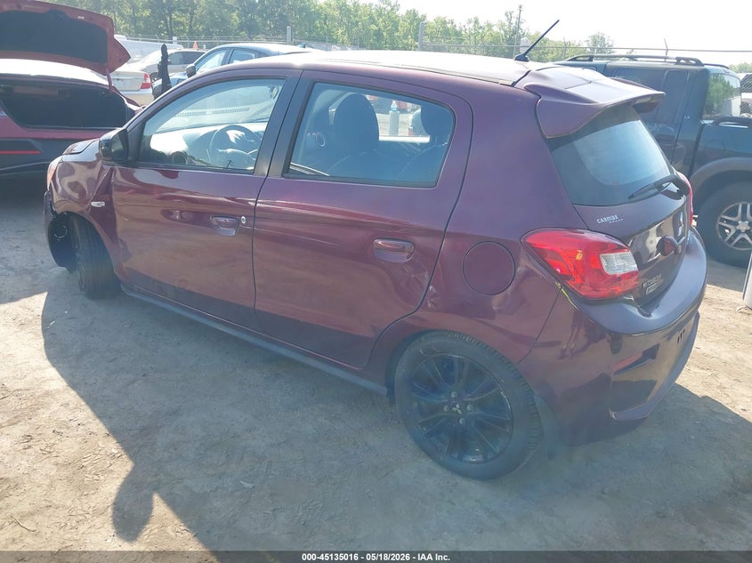 2019 Mitsubishi Mirage VIN ML32A5HJ0KH008865 IAAI salvage auction — LEFT & RIGHT, Salvage - Greater Than 75% (Maryland), sold $1,000 on 2026-07-28 (photo 3)