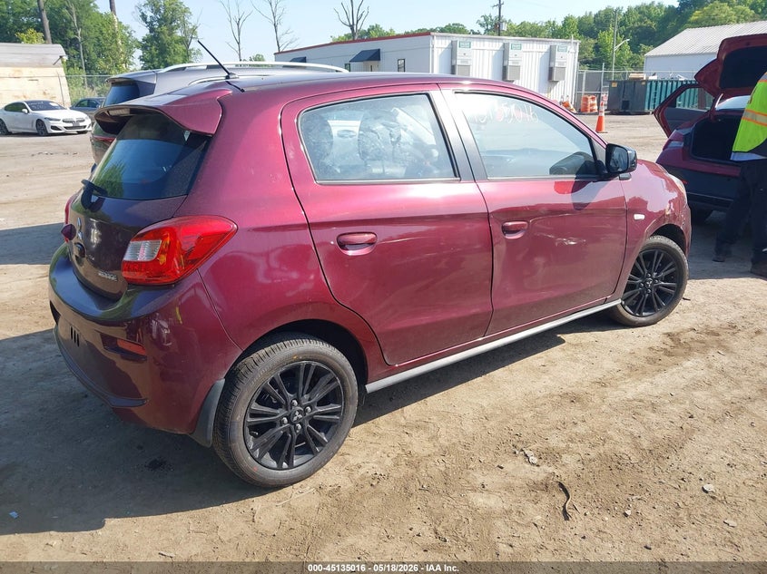 2019 Mitsubishi Mirage VIN ML32A5HJ0KH008865 IAAI salvage auction — LEFT & RIGHT, Salvage - Greater Than 75% (Maryland), sold $1,000 on 2026-07-28 (photo 4)