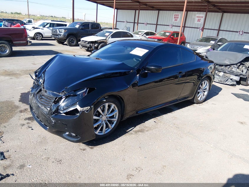 2013 Infiniti G VIN JN1CV6EK1DM922662 IAAI salvage auction — FRONT END, Original (Texas), sold $425 on 2026-07-15 (photo 2)