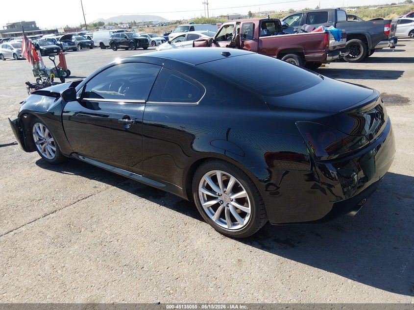 2013 Infiniti G VIN JN1CV6EK1DM922662 IAAI salvage auction — FRONT END, Original (Texas), sold $425 on 2026-07-15 (photo 3)