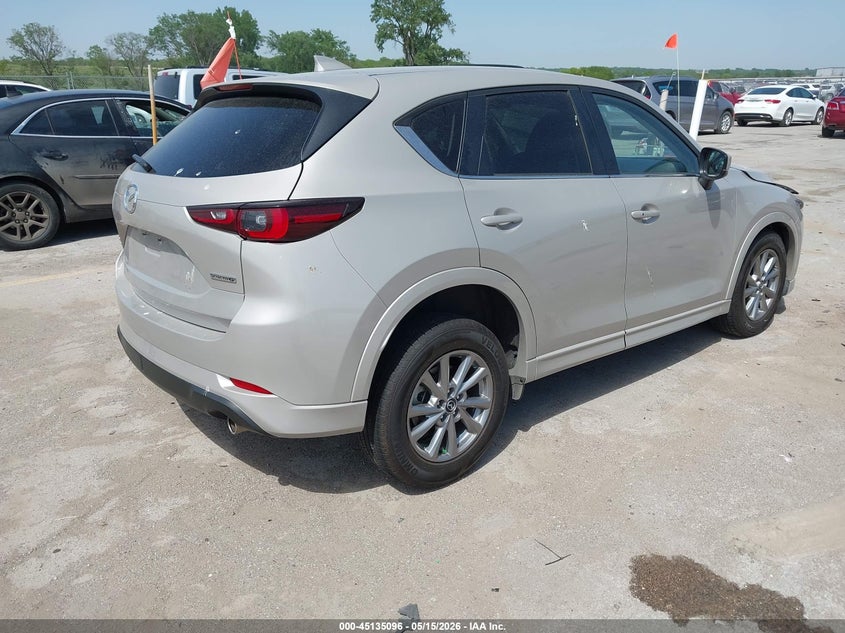 2025 Mazda Cx-5 VIN JM3KFBCL0S0565139 IAAI salvage auction — LEFT FRONT, Salvage (Iowa), sold $5,825 on 2026-07-28 (photo 4)