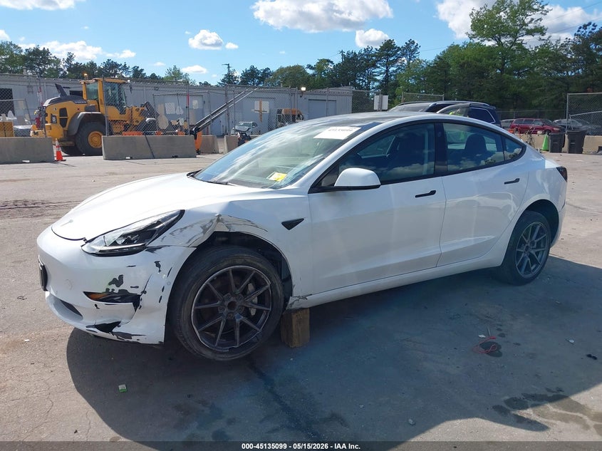 2022 Tesla Model 3 VIN 5YJ3E1EA0NF112697 IAAI salvage auction — LEFT FRONT, Mv-907A (New York), sold $6,650 on 2026-07-14 (photo 6)