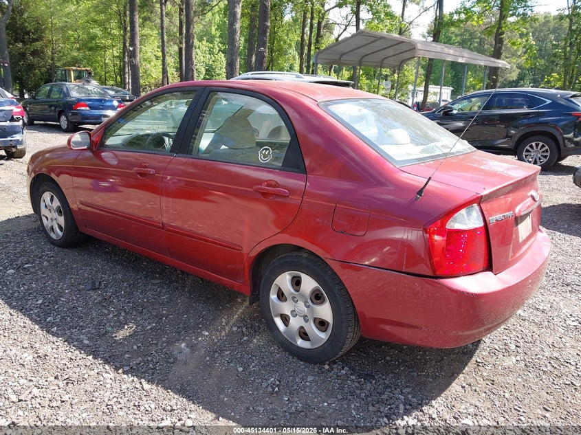 2006 Kia Spectra VIN KNAFE121665301582 IAAI salvage auction — NORMAL WEAR, Salvage (Texas), sold $200 on 2026-07-21 (photo 3)