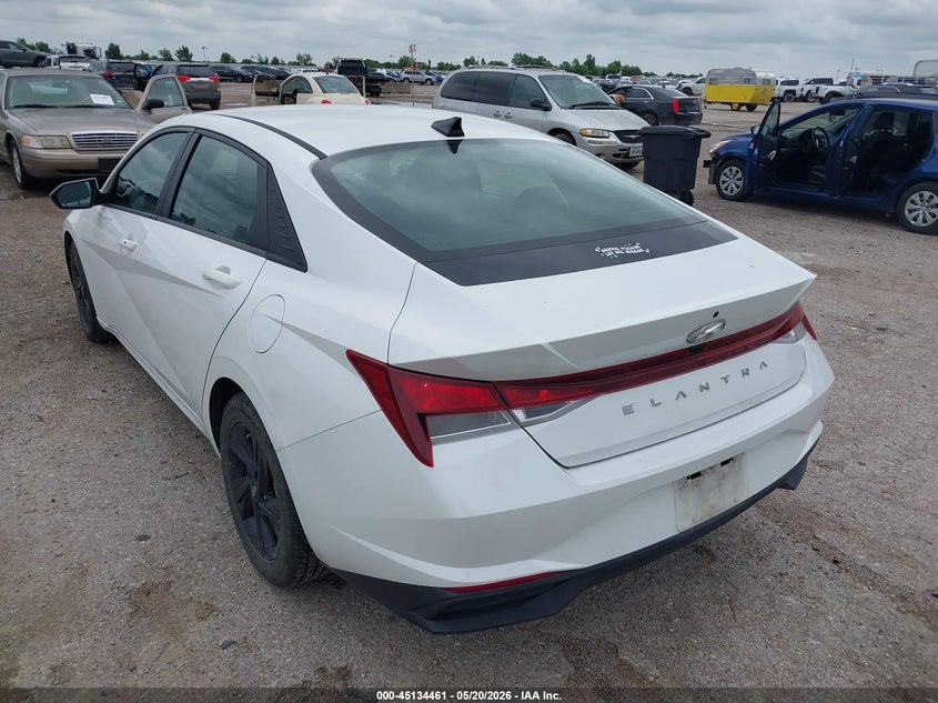 2022 Hyundai Elantra VIN 5NPLM4AG8NH083143 IAAI salvage auction — HAIL, Original (Texas), sold $175 on 2026-07-29 (photo 3)