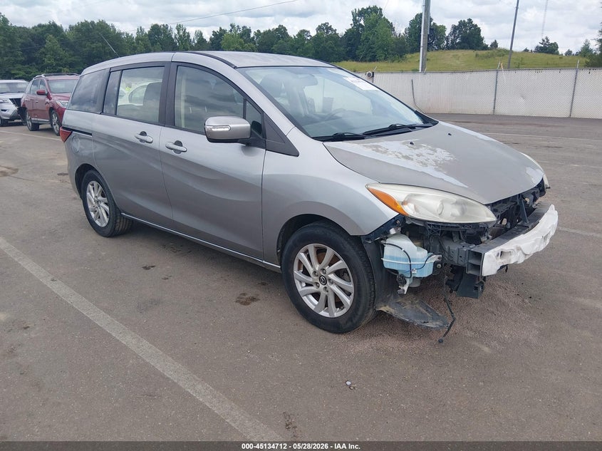 2013 Mazda 5 VIN JM1CW2BL5D0147581 IAAI salvage auction — LEFT FRONT, Salvage Title, sold $600 on 2026-07-25 (photo 1)