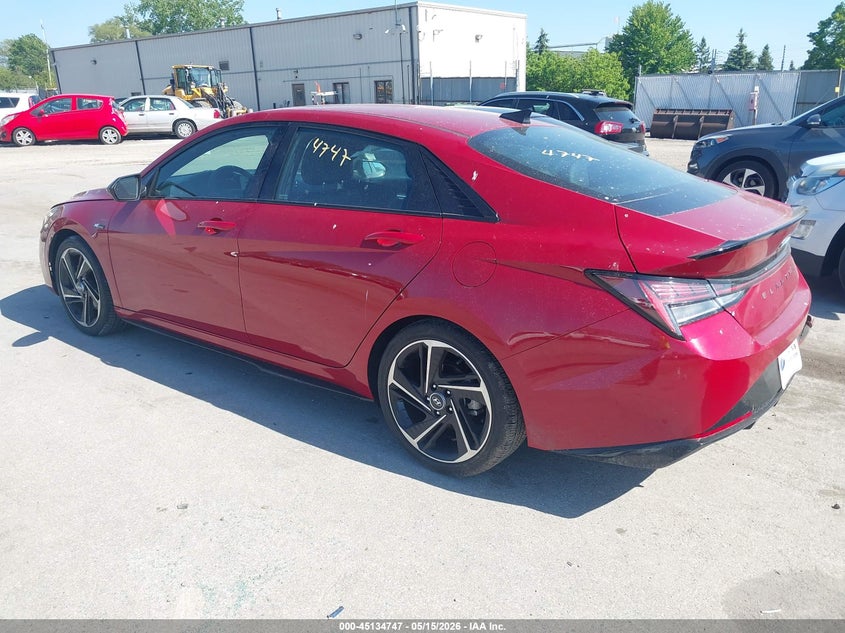 2022 Hyundai Elantra VIN KMHLR4AF2NU349041 IAAI salvage auction — REAR END, Salvage (Illinois), sold $5,350 on 2026-07-13 (photo 3)