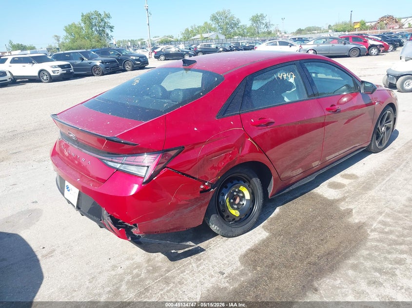 2022 Hyundai Elantra VIN KMHLR4AF2NU349041 IAAI salvage auction — REAR END, Salvage (Illinois), sold $5,350 on 2026-07-13 (photo 4)