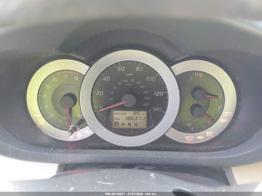 2007 Toyota Rav4 VIN JTMBD33V175076992 IAAI salvage auction — FRONT END, Repossession Paperwork (Georgia), sold $1,850 on 2026-07-16 (photo 7)
