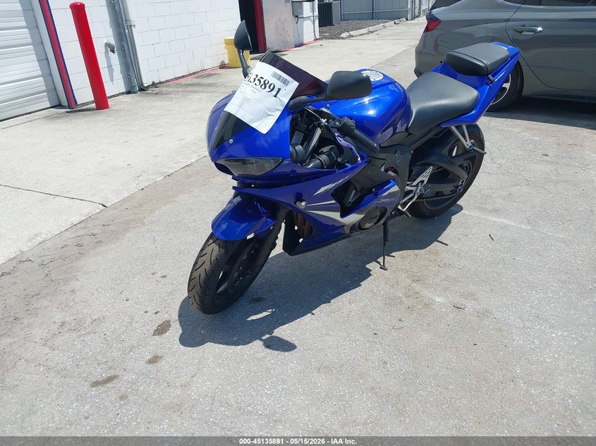 2007 Yamaha Yzfr6 VIN JYARJ06EX7A034647 IAAI salvage auction — LEFT SIDE, Salvage (North Dakota), sold $825 on 2026-07-08 (photo 2)