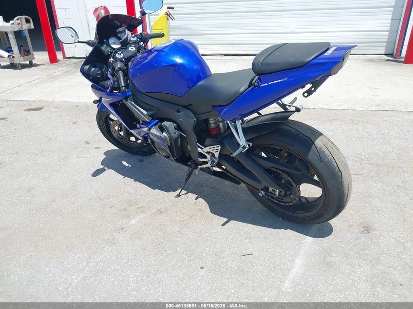 2007 Yamaha Yzfr6 VIN JYARJ06EX7A034647 IAAI salvage auction — LEFT SIDE, Salvage (North Dakota), sold $825 on 2026-07-08 (photo 3)