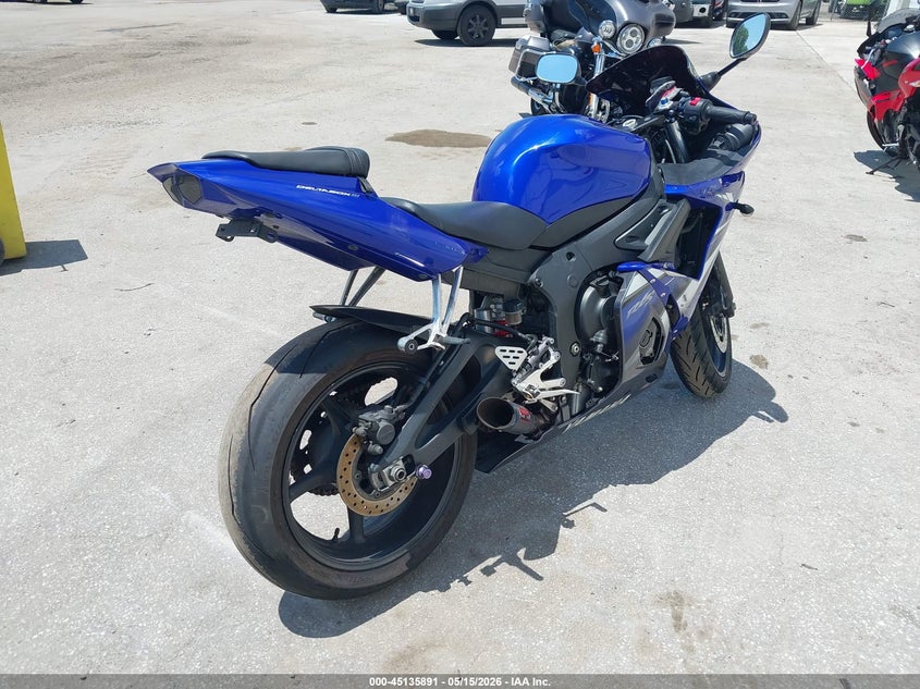 2007 Yamaha Yzfr6 VIN JYARJ06EX7A034647 IAAI salvage auction — LEFT SIDE, Salvage (North Dakota), sold $825 on 2026-07-08 (photo 4)