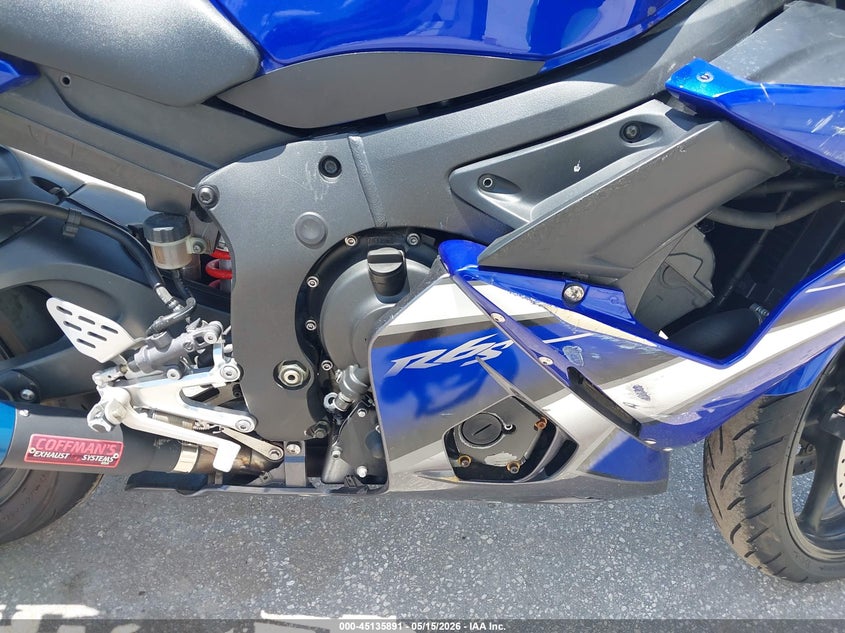 2007 Yamaha Yzfr6 VIN JYARJ06EX7A034647 IAAI salvage auction — LEFT SIDE, Salvage (North Dakota), sold $825 on 2026-07-08 (photo 8)