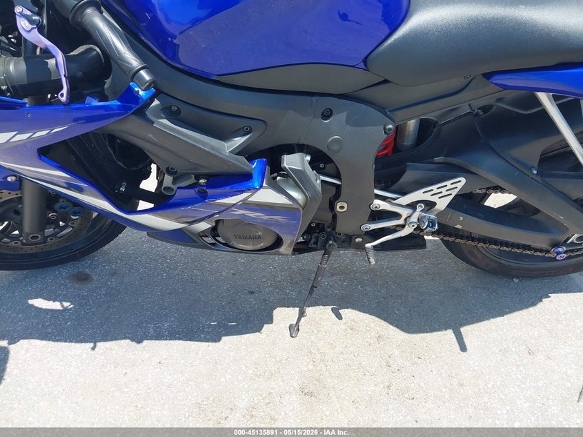 2007 Yamaha Yzfr6 VIN JYARJ06EX7A034647 IAAI salvage auction — LEFT SIDE, Salvage (North Dakota), sold $825 on 2026-07-08 (photo 9)