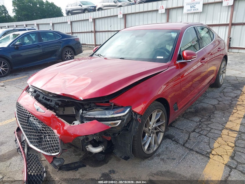 2022 Genesis G70 VIN KMTG34TA8NU093918 IAAI salvage auction — FRONT END, Salvage (Georgia), sold $3,850 on 2026-07-29 (photo 6)