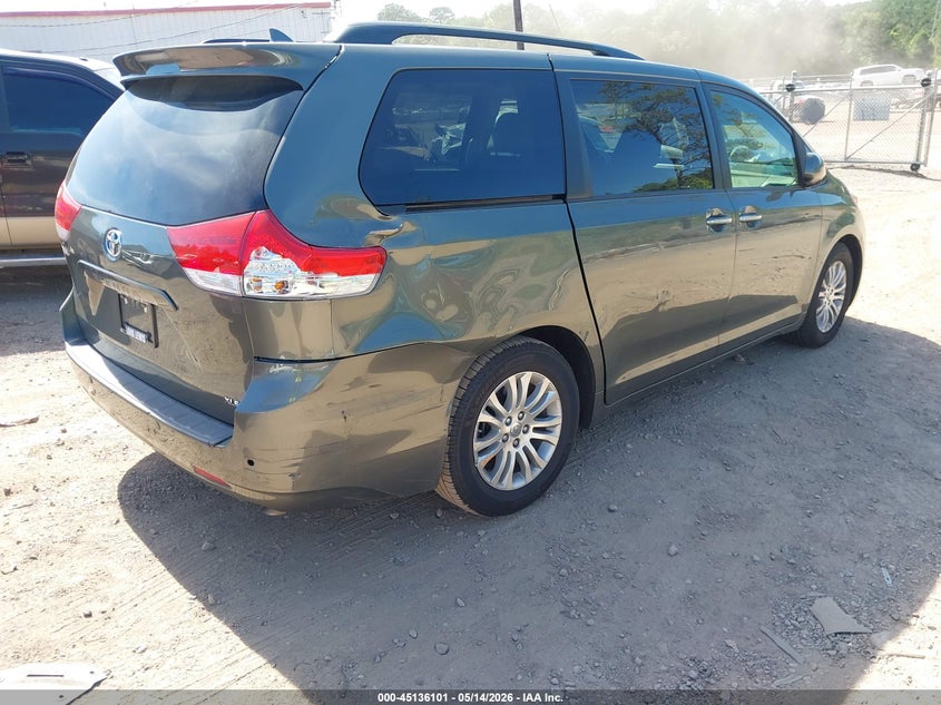 2013 Toyota Sienna VIN 5TDYK3DC2DS324766 IAAI salvage auction — RIGHT REAR, Salvage (Alabama), sold $3,350 on 2026-07-15 (photo 4)