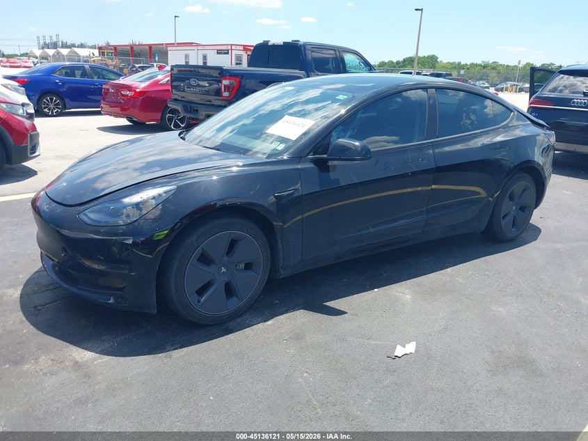 2023 Tesla Model 3 VIN 5YJ3E1EAXPF664078 IAAI salvage auction — REAR END, Certificate Of Destruction (Florida), sold $8,200 on 2026-07-09 (photo 2)