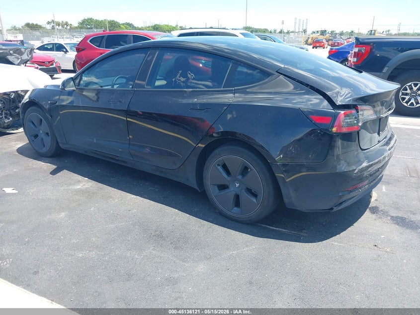 2023 Tesla Model 3 VIN 5YJ3E1EAXPF664078 IAAI salvage auction — REAR END, Certificate Of Destruction (Florida), sold $8,200 on 2026-07-09 (photo 3)