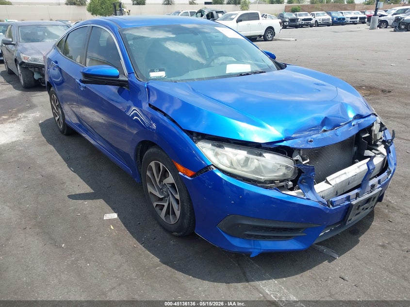 2016 Honda Civic VIN 2HGFC2F72GH550325 IAAI salvage auction — FRONT END, Salvage Certificate (California), sold $2,850 on 2026-07-12 (photo 1)
