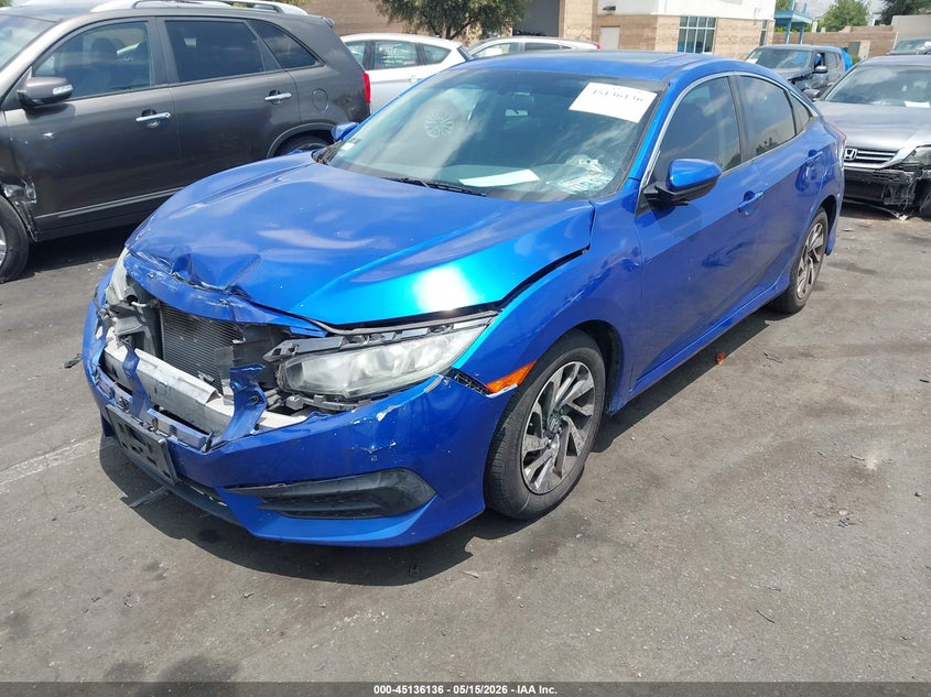 2016 Honda Civic VIN 2HGFC2F72GH550325 IAAI salvage auction — FRONT END, Salvage Certificate (California), sold $2,850 on 2026-07-12 (photo 2)