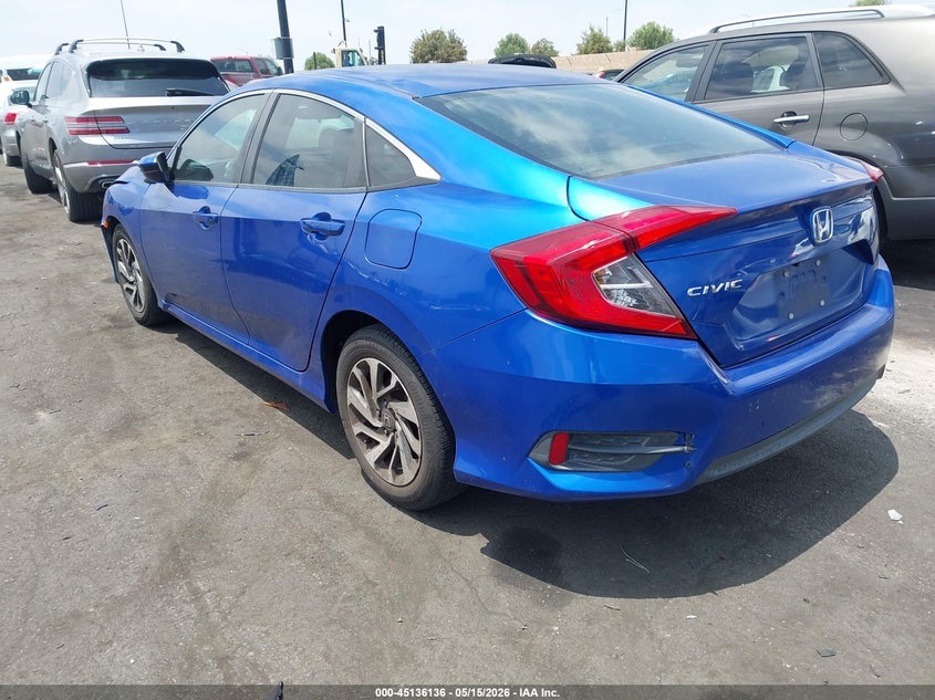 2016 Honda Civic VIN 2HGFC2F72GH550325 IAAI salvage auction — FRONT END, Salvage Certificate (California), sold $2,850 on 2026-07-12 (photo 3)