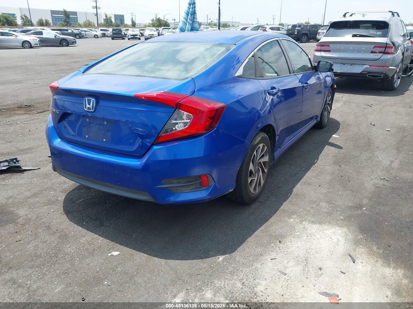 2016 Honda Civic VIN 2HGFC2F72GH550325 IAAI salvage auction — FRONT END, Salvage Certificate (California), sold $2,850 on 2026-07-12 (photo 4)