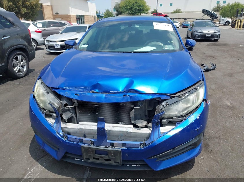 2016 Honda Civic VIN 2HGFC2F72GH550325 IAAI salvage auction — FRONT END, Salvage Certificate (California), sold $2,850 on 2026-07-12 (photo 6)