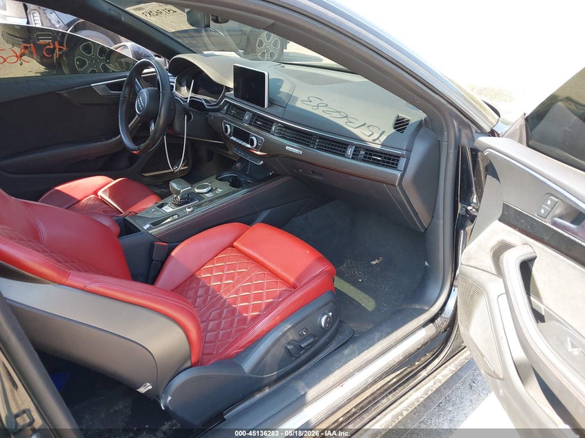 2018 Audi S5 VIN WAUR4AF51JA033828 IAAI salvage auction — FRONT END, Mv-907A (New York), sold $9,600 on 2026-07-17 (photo 5)