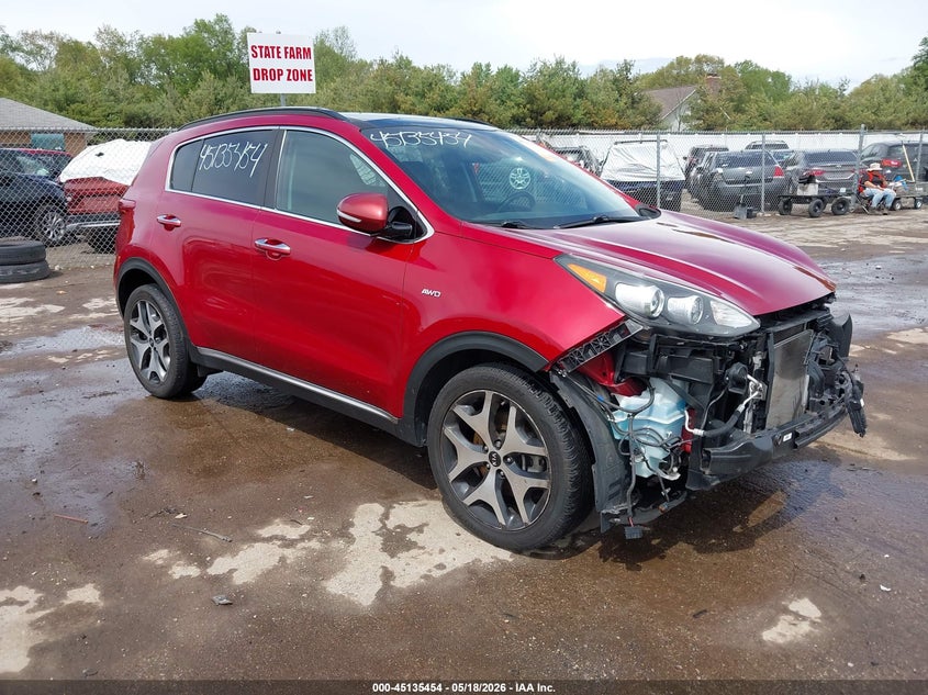 2018 Kia Sportage VIN KNDPRCA69J7369697 IAAI salvage auction — FRONT END, Clear (Indiana), sold $3,000 on 2026-07-07 (photo 1)