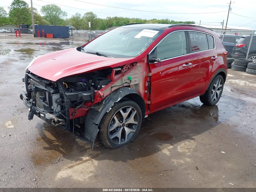 2018 Kia Sportage VIN KNDPRCA69J7369697 IAAI salvage auction — FRONT END, Clear (Indiana), sold $3,000 on 2026-07-07 (photo 2)