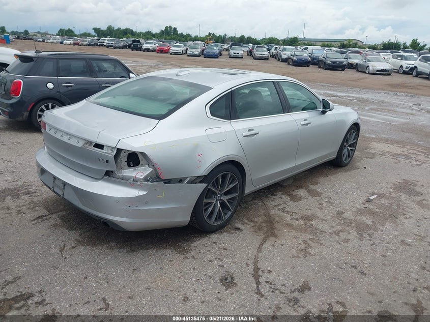 2018 Volvo S90 VIN LVY982MK4JP007252 IAAI salvage auction — REAR END, Salvage Title, sold $5,450 on 2026-07-22 (photo 4)